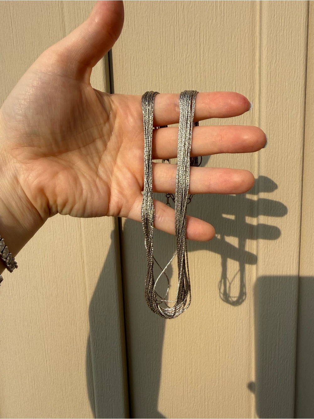 925 Silver & liquid Silver Italy Necklace Multi-strand - Picture 7 of 12